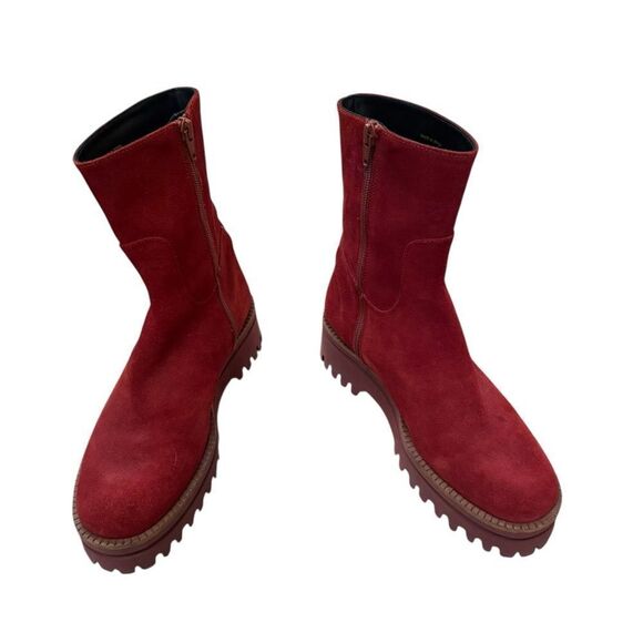 Paloma Barcelo Mid-Calf Platform Shoes in Dark Orange 37 - Picture 2 of 8